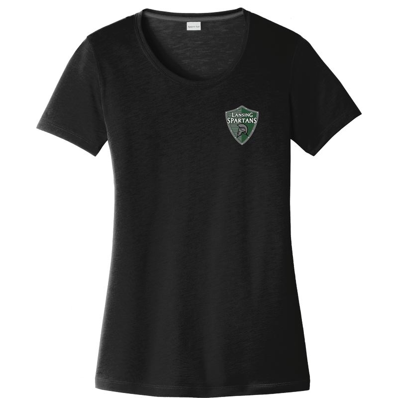 Lansing Spartans Ladies PosiCharge Competitor Cotton Touch Scoop Neck Tee