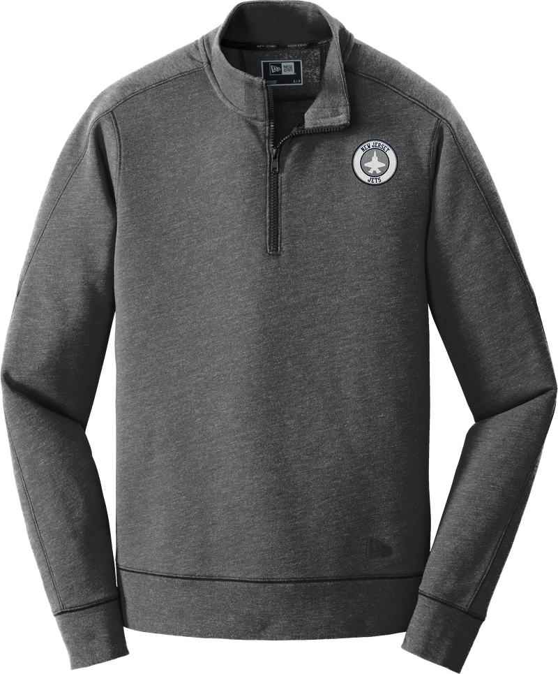 NJ Jets New Era Tri-Blend Fleece 1/4-Zip Pullover