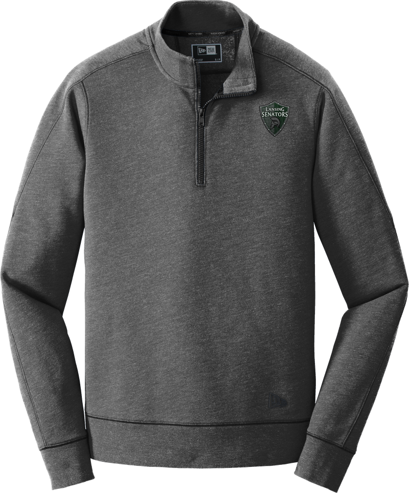 Lansing Senators New Era Tri-Blend Fleece 1/4-Zip Pullover