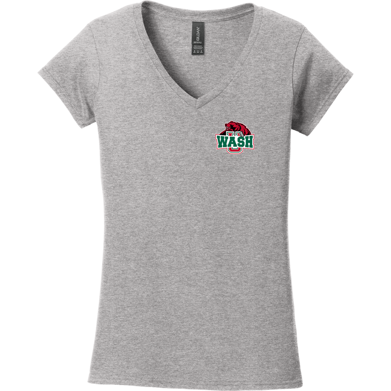 Wash U Softstyle Ladies Fit V-Neck T-Shirt