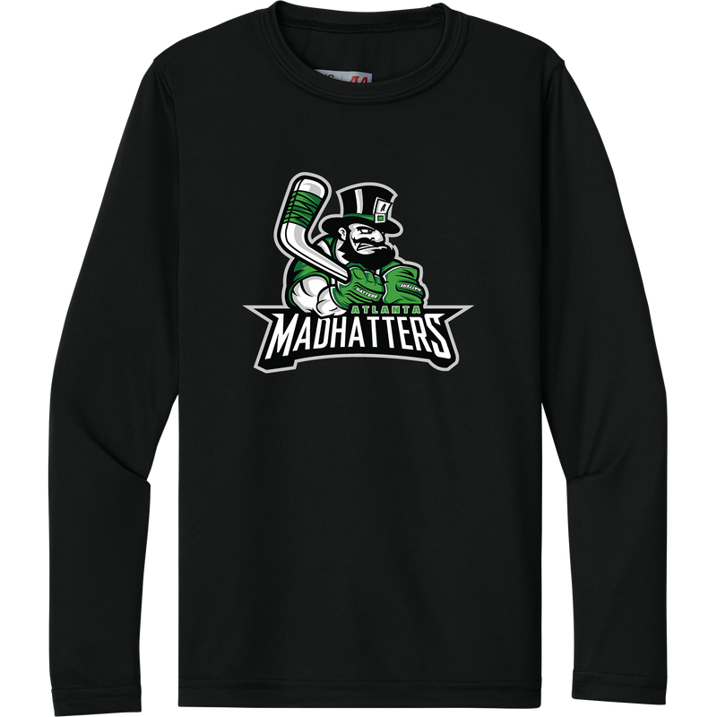 Atlanta Madhatters Youth Cooling Performance Long Sleeve Tee