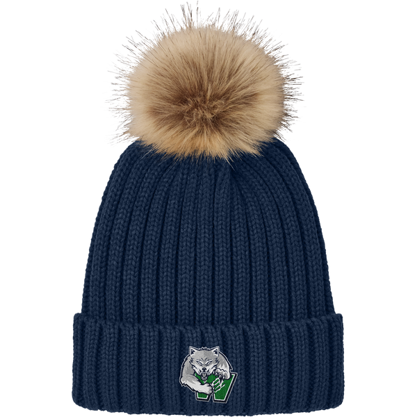 Woodbridge Wolfpack Faux Fur Pom Beanie