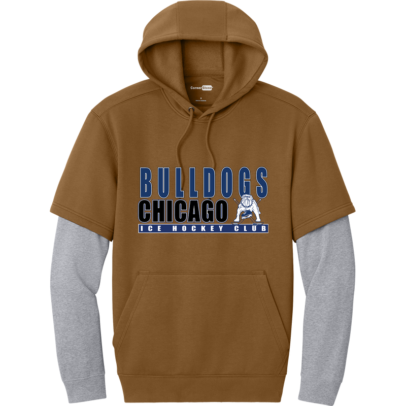 Chicago Bulldogs Tough Fleece Layered Hoodie
