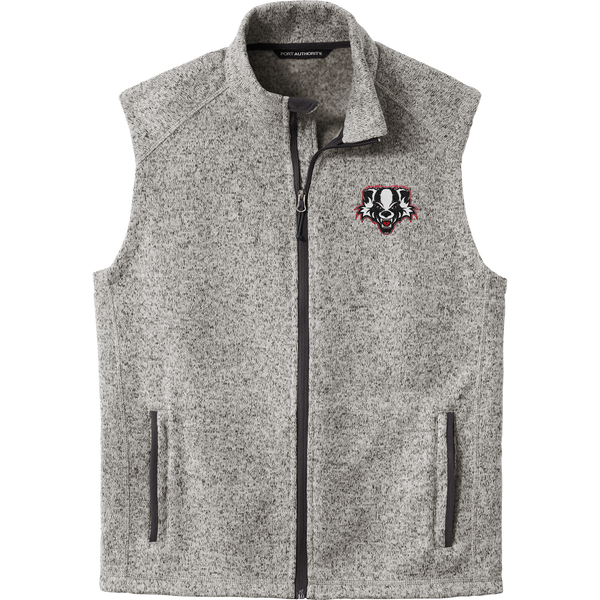 Scary Badgers Sweater Fleece Vest