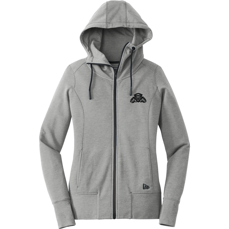 Igloo Jaguars New Era Ladies Tri-Blend Fleece Full-Zip Hoodie