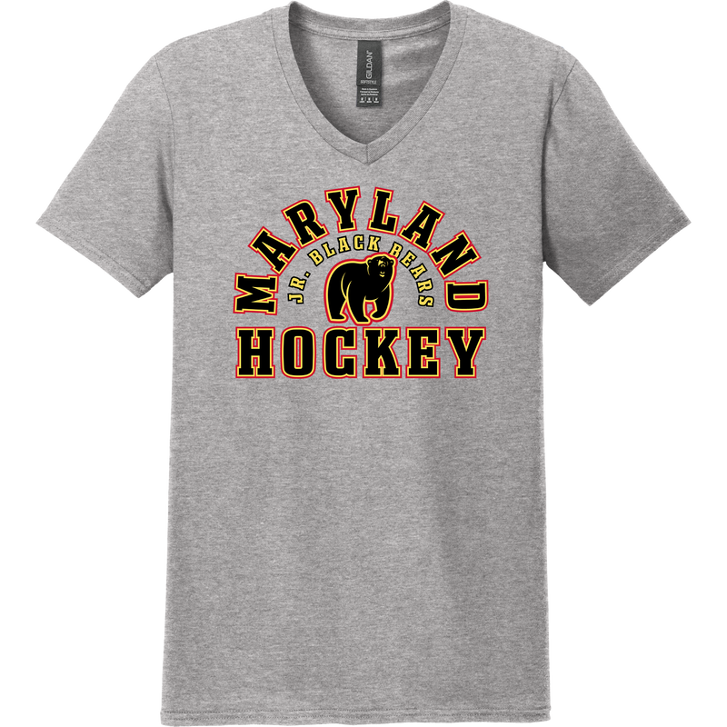 MD Jr. Black Bears Softstyle V-Neck T-Shirt