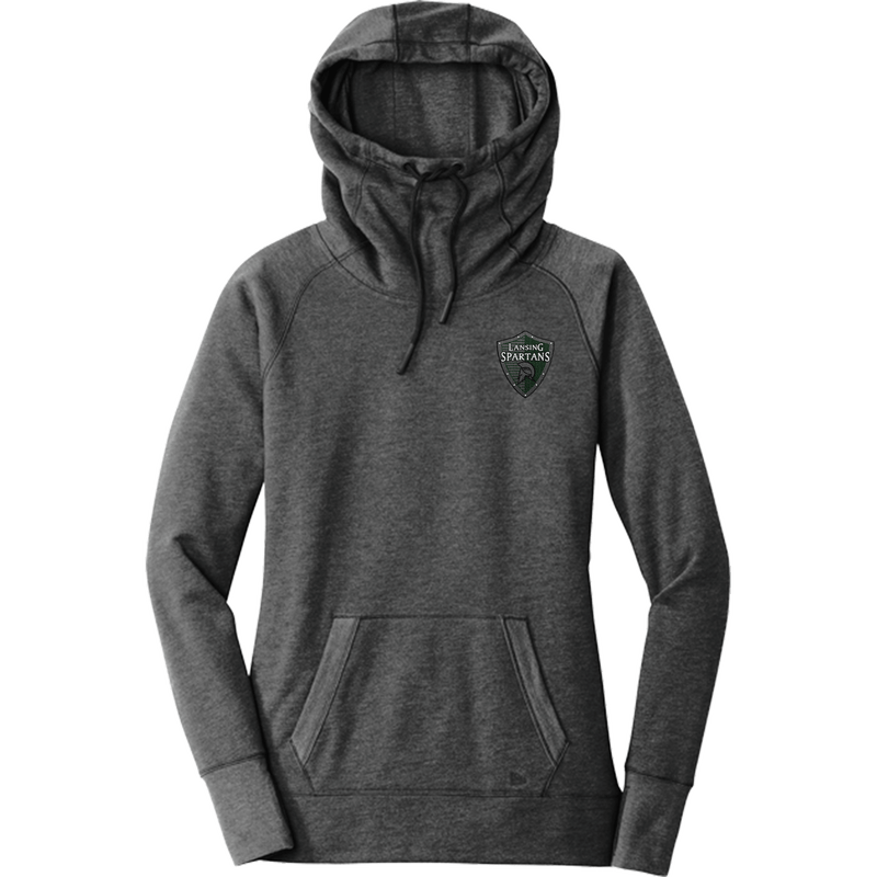 Lansing Spartans New Era Ladies Tri-Blend Fleece Pullover Hoodie