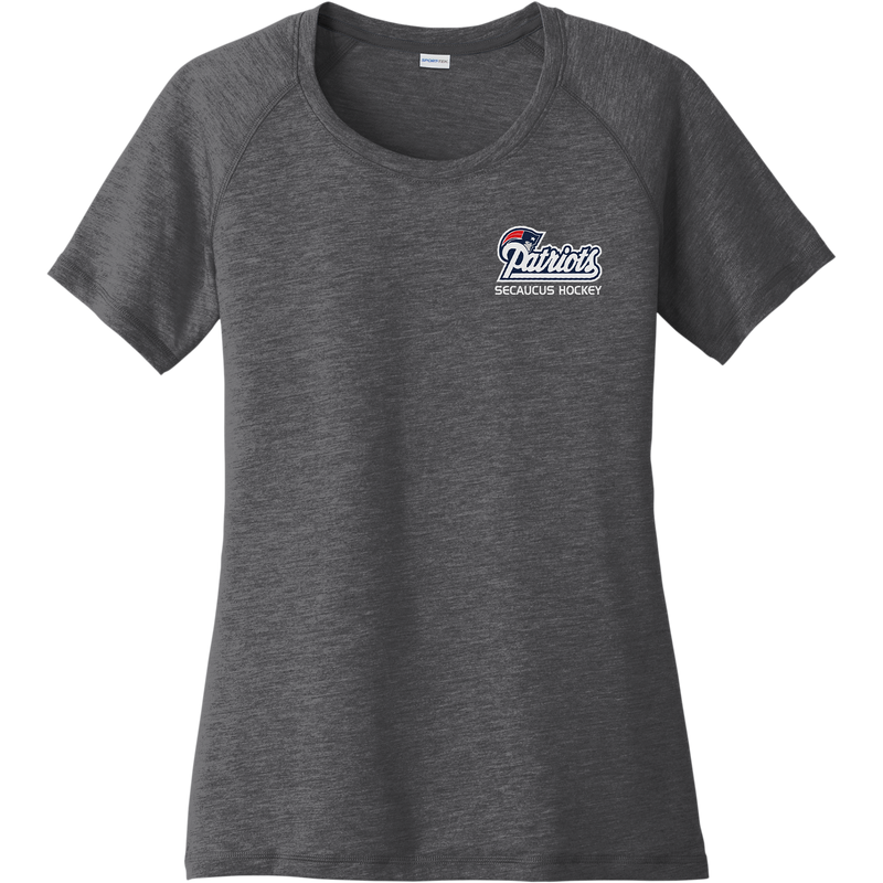 Secaucus Patriots Ladies PosiCharge Tri-Blend Wicking Scoop Neck Raglan Tee