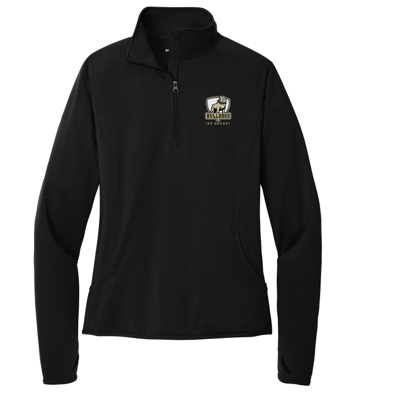 HVM Bulldogs Ladies Sport-Wick Stretch 1/4-Zip Pullover