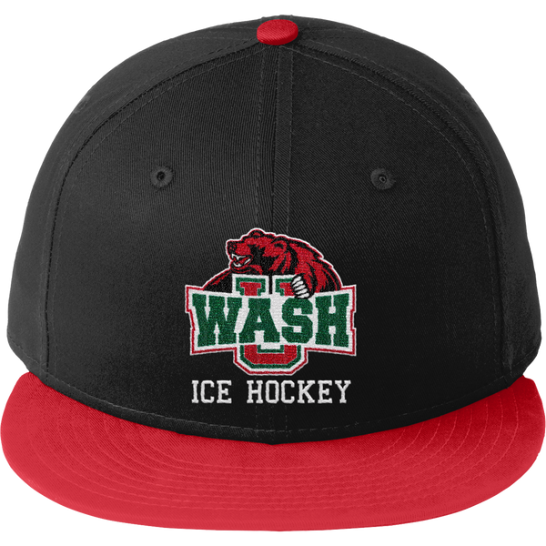 Wash U New Era Flat Bill Snapback Cap