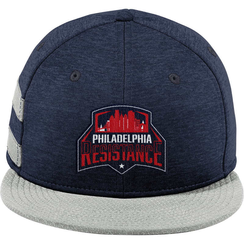 Philadelphia Resistance New Era Shadow Heather Striped Flat Bill Snapback Cap