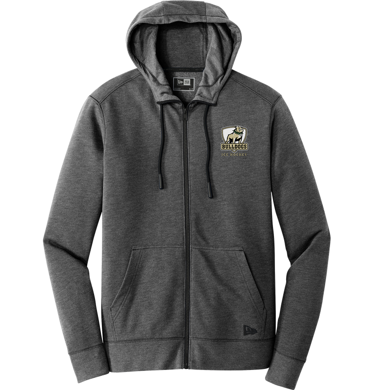 HVM Bulldogs New Era Tri-Blend Fleece Full-Zip Hoodie