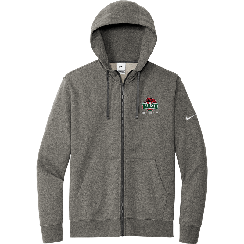 Wash U Nike Club Fleece Sleeve Swoosh Full-Zip Hoodie