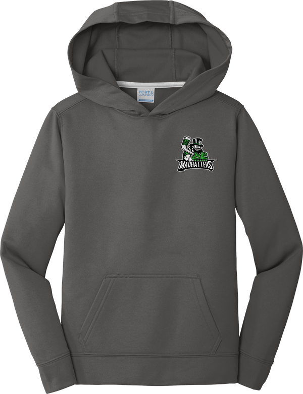 Atlanta Madhatters Youth Performance Fleece Pullover Hooded Sweatshirt