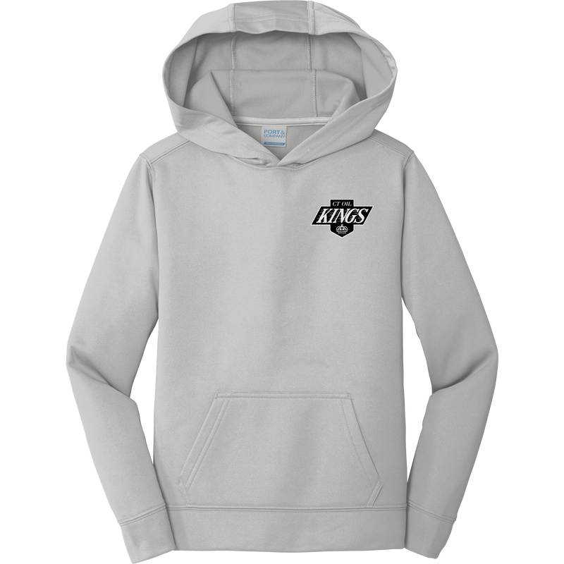 CT Oil Kings Youth Performance Fleece Pullover Hooded Sweatshirt