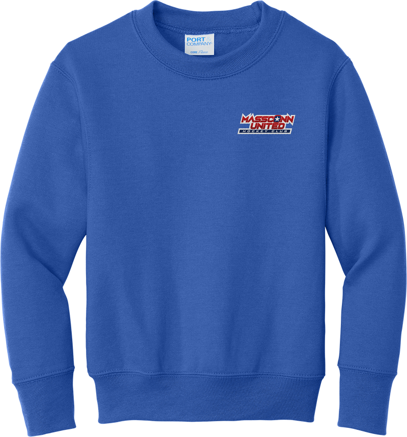 Mass Conn United Youth Core Fleece Crewneck Sweatshirt