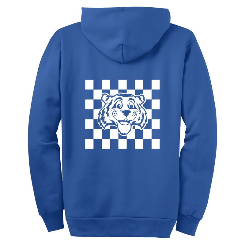 Coles Elementary "Checkered Tiger" Full-Zip Hooded Sweatshirt