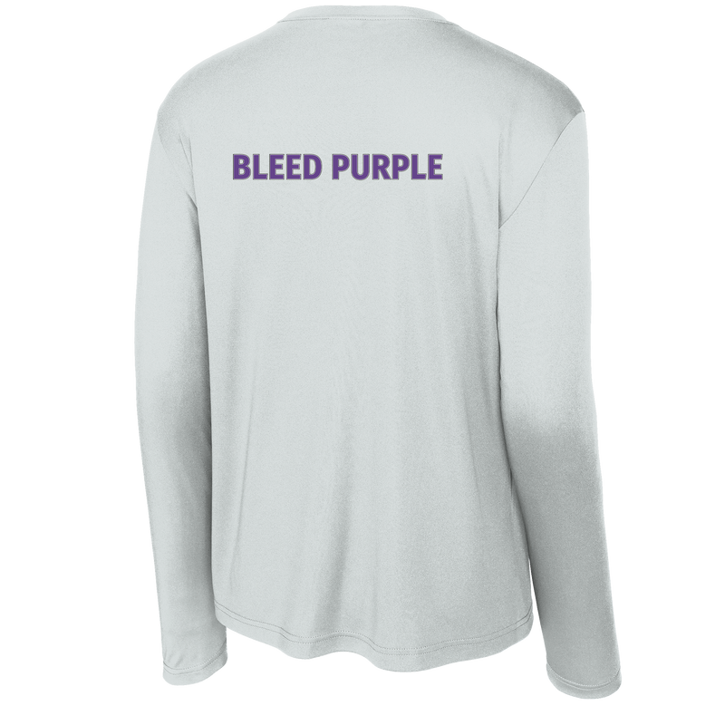 Curry College (Bleed Purple CC) Youth Long Sleeve PosiCharge Competitor Tee