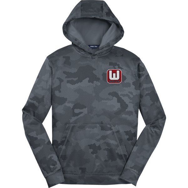 CT Whalers Tier 1 Youth Sport-Wick CamoHex Fleece Hooded Pullover