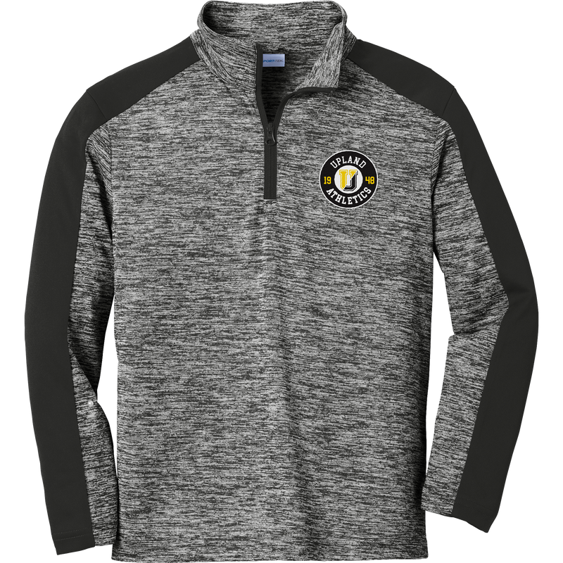 Upland Country Day School Youth PosiCharge Electric Heather Colorblock 1/4-Zip Pullover