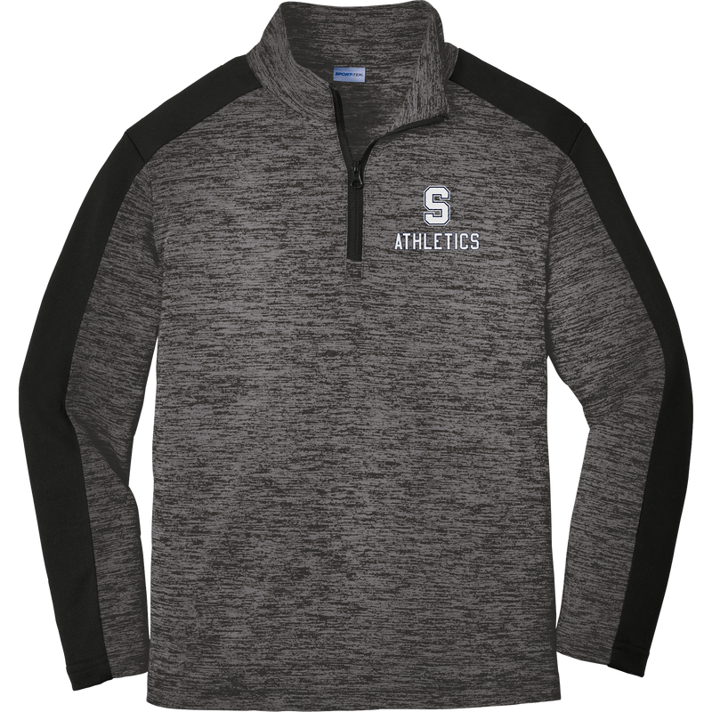 Midd South Athletics Youth PosiCharge Electric Heather Colorblock 1/4-Zip Pullover