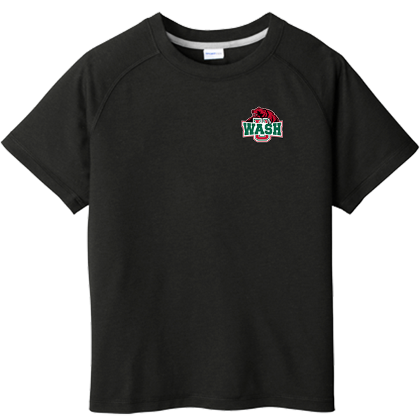 Wash U Youth PosiCharge  Tri-Blend Wicking Raglan Tee